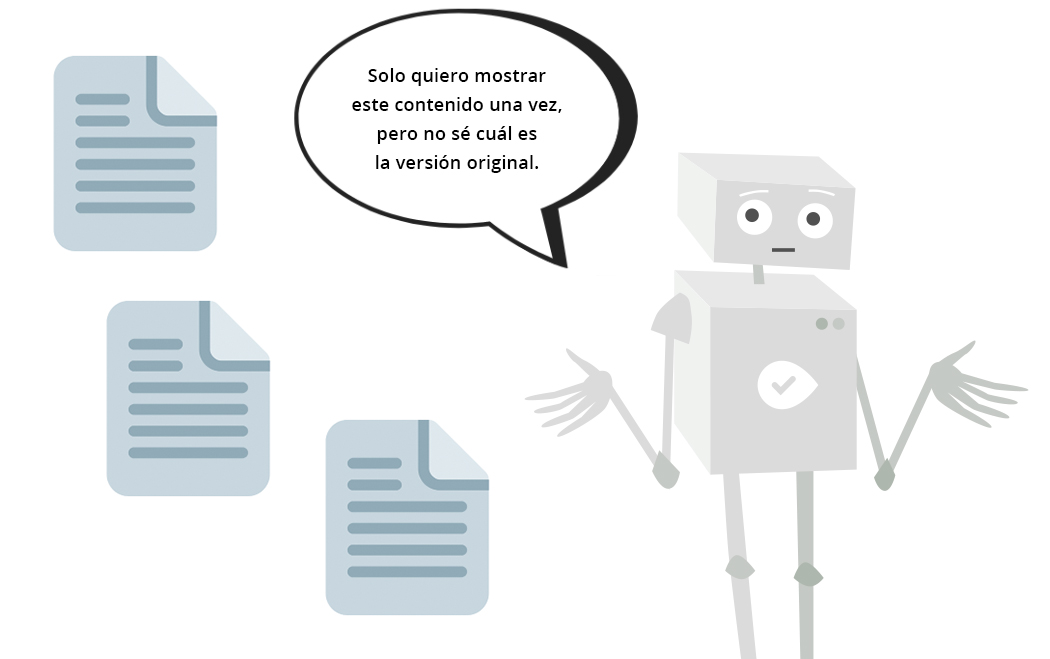 Robot confundido por páginas duplicadas