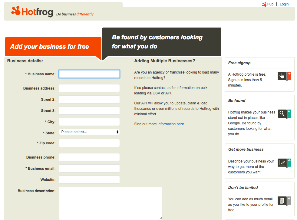 Free Listing On HotFrog US