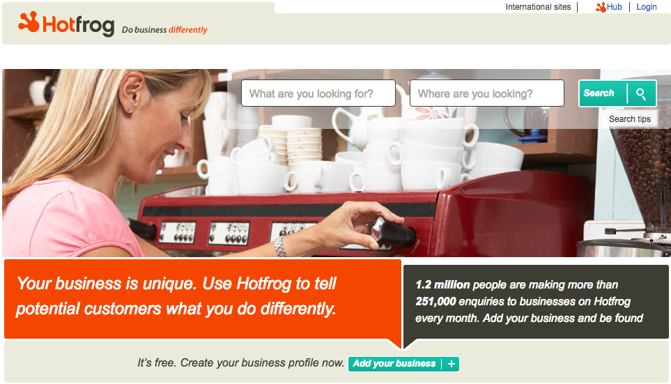 HotFrog Free Business Listing Sites for UK Businesses