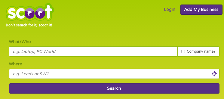 Scoot business listing for local UK businesses
