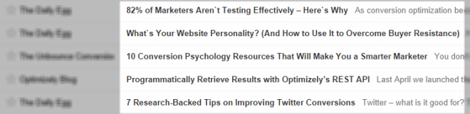 List Of Blog Titles In A Feed Reader That Are Intriguing
