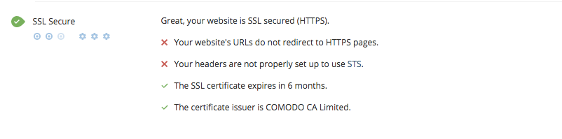 WooRank Advanced SEO Audit SSL Secure criteria