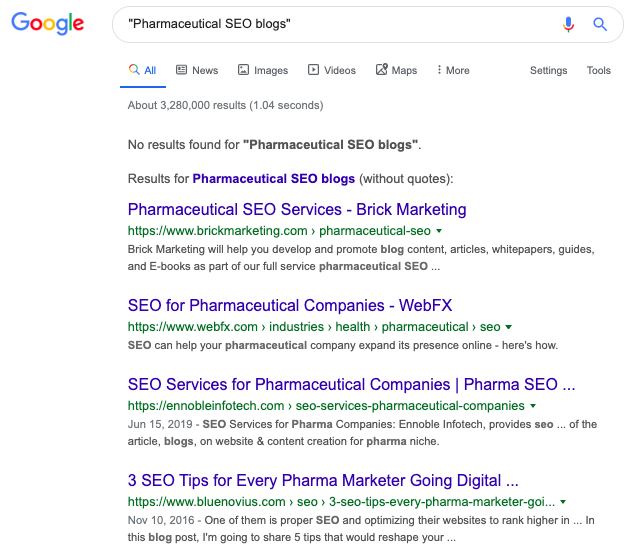 Pharmaceutical SEO