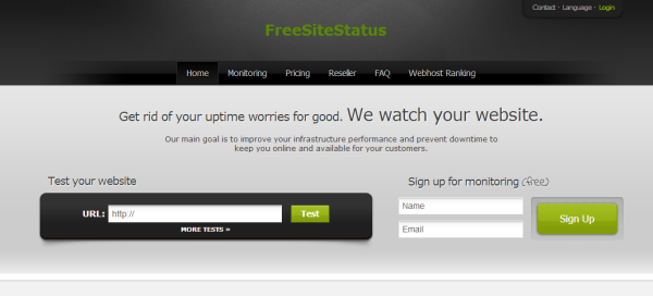 FreeSiteStatus uptime monitoring tool