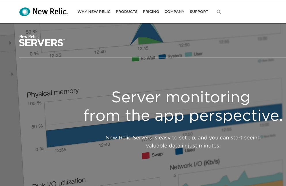 New Relic uptime monitoring tool