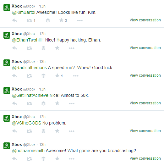 Xbox Twitter Engagement With Customers