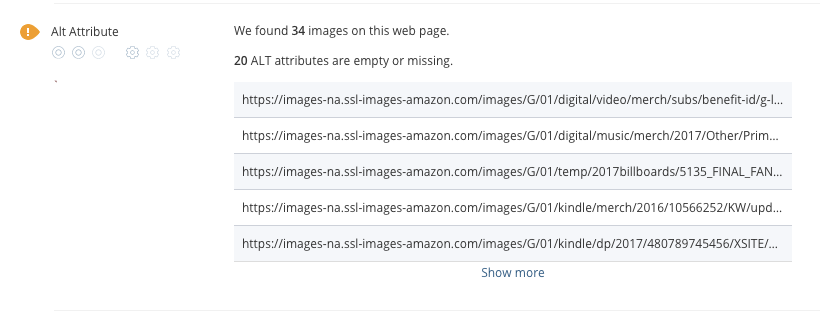 Image alt text audit