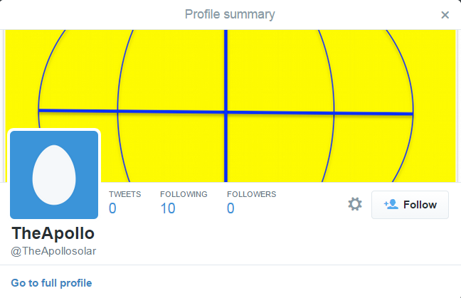 Example of an inactive twitter account