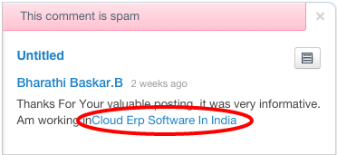 Second example of comment spam