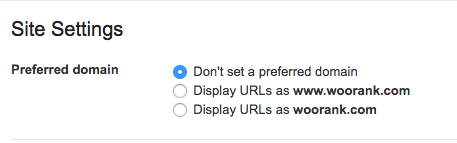 Set preferred domain in Google Search Console
