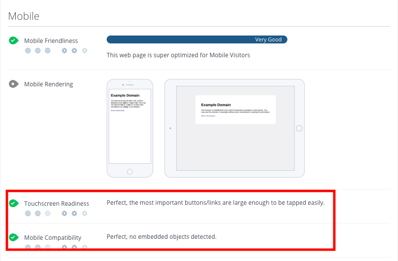 WooRank Review showing mobile compatibility and touchscreen readiness