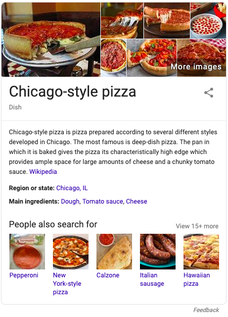 Google Knowledge Graph panel SERP feature