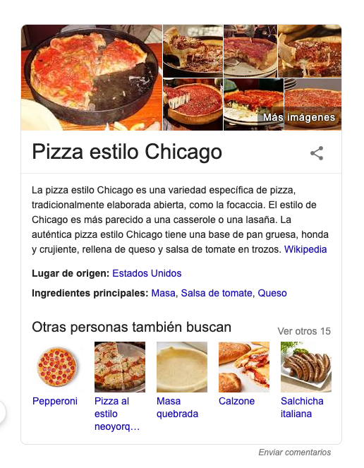 Google panel grafico de conocimiento SERP feature