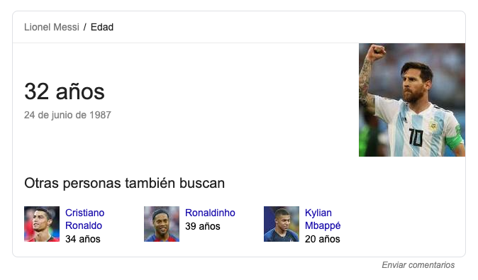 Google panel grafico de conocimiento SERP feature
