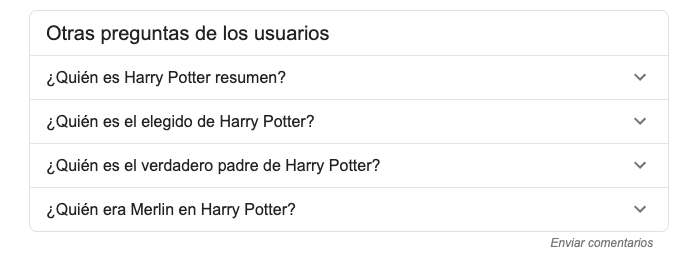 SERP otras preguntas