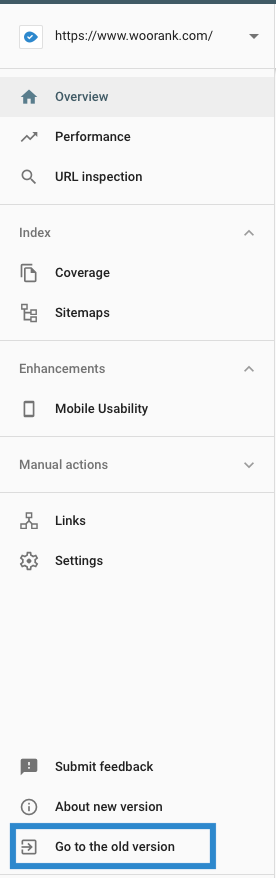 Access old Search Console to set preferred domain