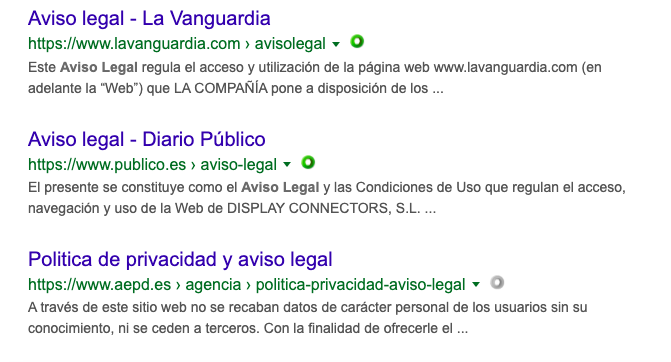 Resultados de búsqueda con URLs limpias