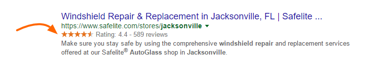 An example of a search results with a rich snippet markup among regular search snippets