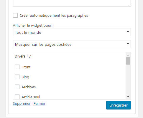 Display Widget plugin